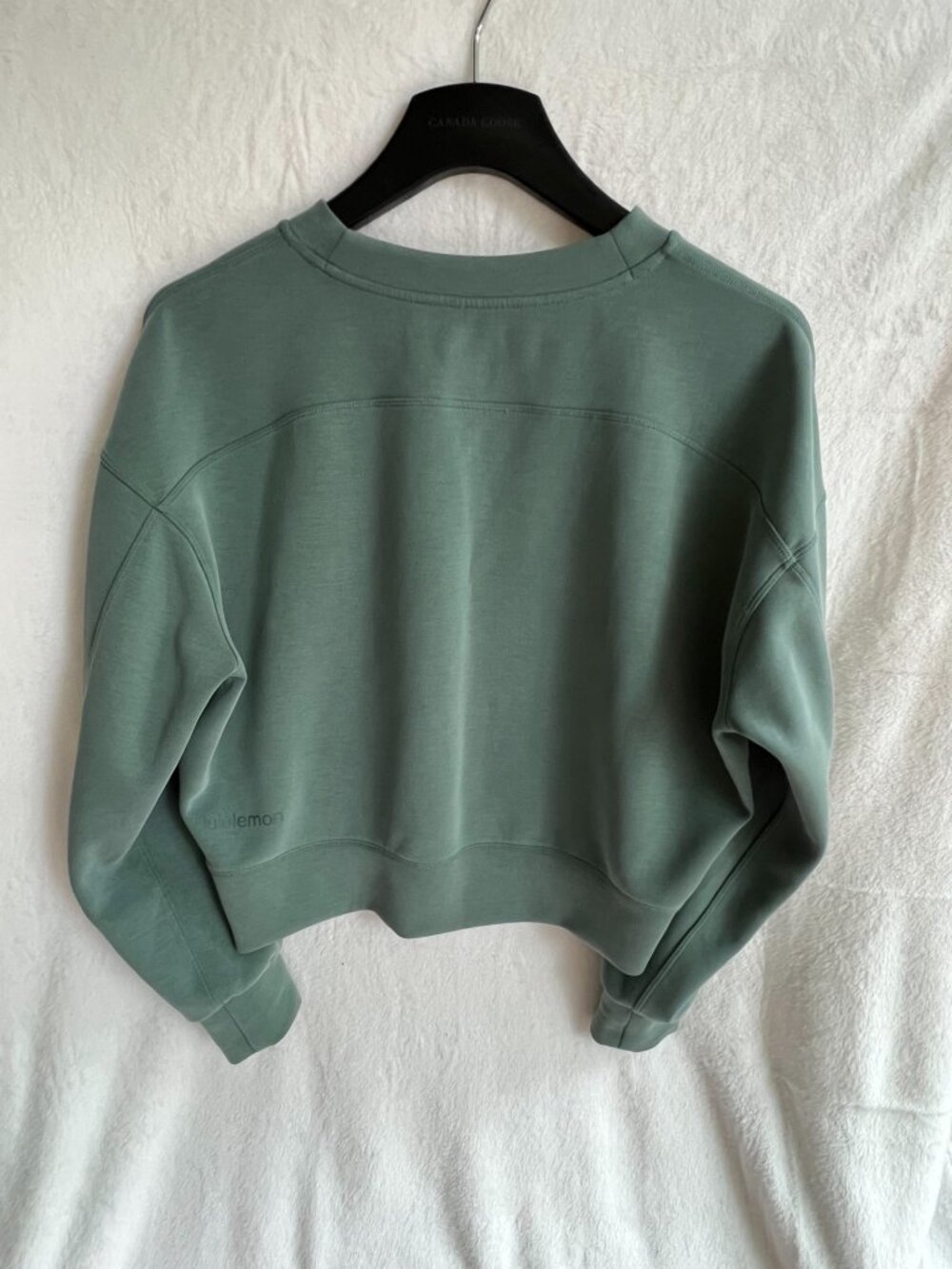 Lululemon Softstreme Perfectly Oversized Cropped Crew in Sage Green